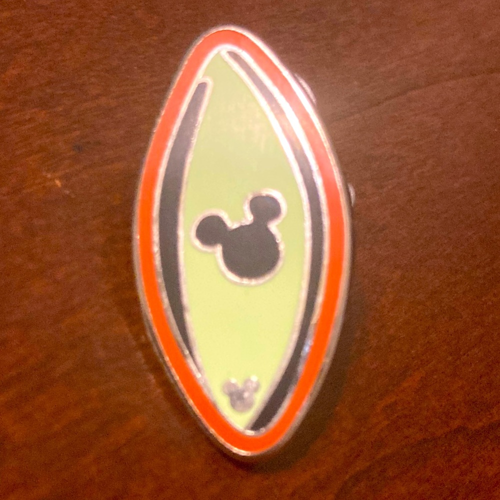 Hidden Mickey Mouse Surf Board Disney Collectible Trading Pin